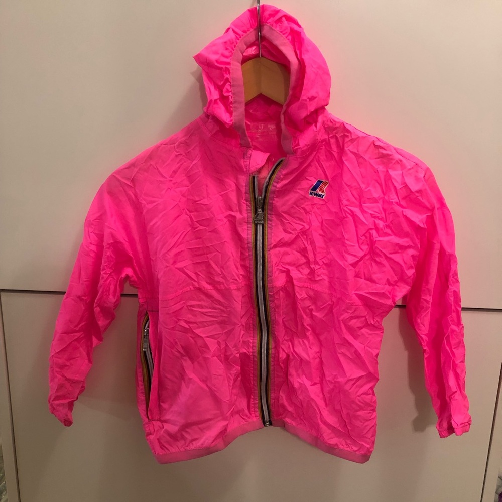 K-Way Packable Rain Windbreaker Jacket 6Y